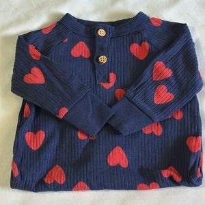 COPY - Cat & Jack|Boys V-Day Heart Rib Romper